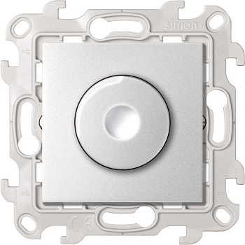 Simon 24 Алюминий Светорегулятор поворотно-нажимной проходной 40-450Вт 230В~ й S24 2410313-033