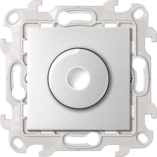 Simon 24 Алюминий Светорегулятор поворотно-нажимной проходной 40-450Вт 230В~ й S24 2410313-033