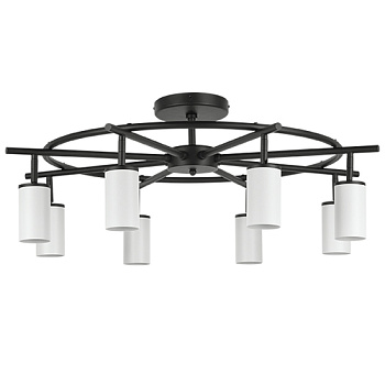Lightstar LR718368 Люстра RULLO 8х50W GU10 ЧЕРНЫЙ/БЕЛЫЙ (571718+214436-8), шт