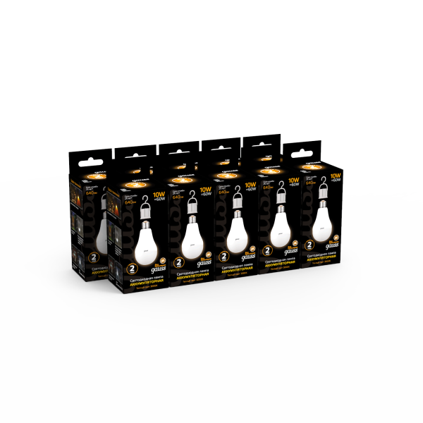 Купить Gauss Лампа A60 10W 640lm 3000K E27 с Li-Ion аккумулятором LED 102402100