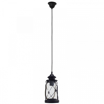 Eglo 49213 Подвес BRADFORD, 1x60W (E27), Ø140, сталь, черный