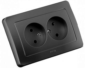 Hegel Мастер внутр Черная РС16-341-08 Розетка двойная