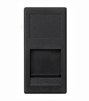 Simon Connect Графит Адаптер на 1 RJ45 CJ545U(FM), CJ546U(FM), шторка, 22,5х45мм KA76-14