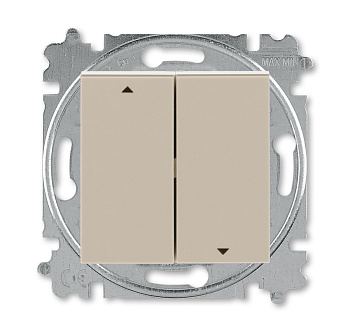 ABB EPJ Levit кофе макиато / белый Выключатель жалюзи 2-кл, с фиксацией, 2CHH598945A6018