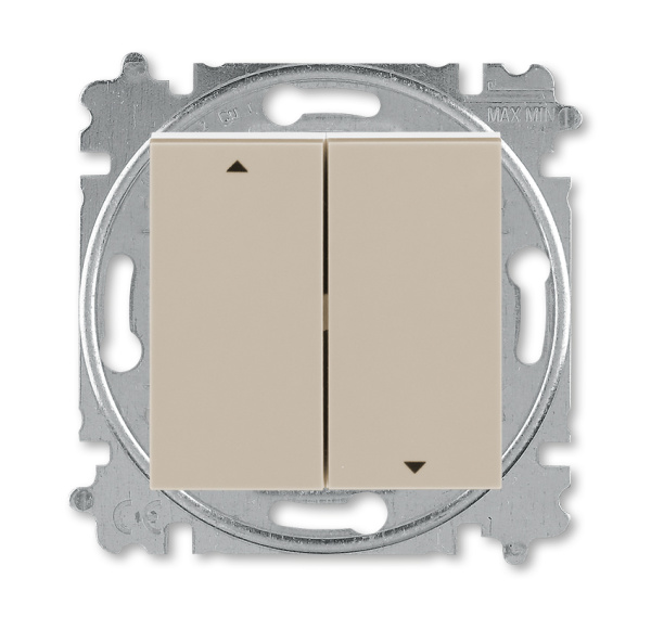 ABB EPJ Levit кофе макиато / белый Выключатель жалюзи 2-кл, с фиксацией, 2CHH598945A6018