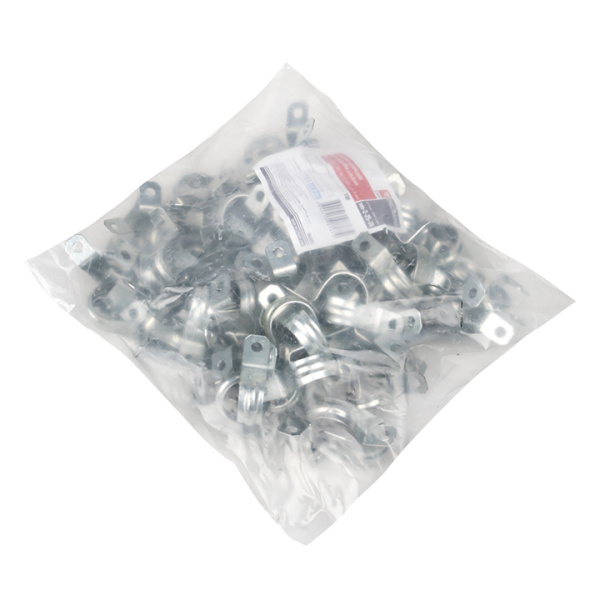 Купить EKF PROxima Скоба металлическая двухлапковая d 25-26мм. (100шт.)