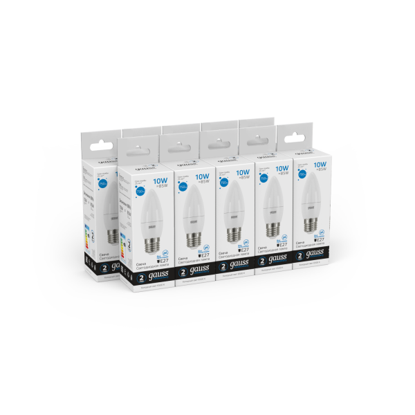 Купить Gauss Лампа Elementary Свеча 10W 750lm 6500K E27 LED 30230