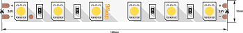 SWG Лента светодиодная стандарт 5050, 60 LED/м, 14,4 Вт/м, 24В , IP20, Цвет: Теплый белый SWG560-24-14.4-WW