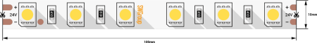 SWG Лента светодиодная 14,4 Вт/м SMD5050, IP20, Тёплый белый, 24В, скотч 3М 00-00006318
