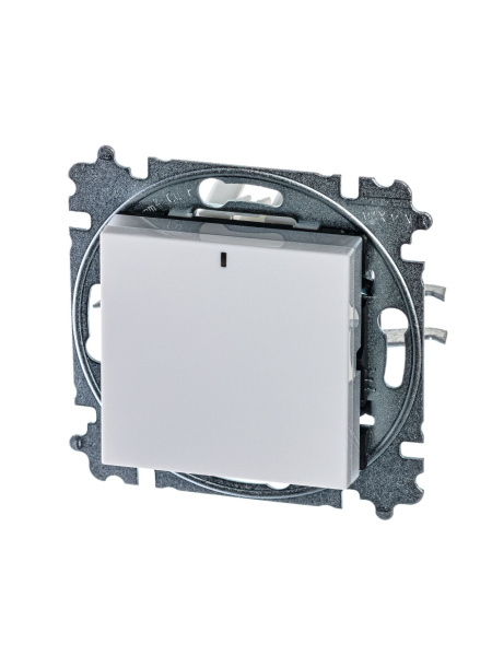 Купить ABB EPJ Levit белый / ледяной Переключатель 1-кл, с ориент, подсветкой 2CHH590646A6001