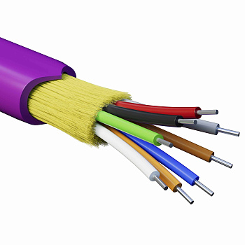 DKC Кабель волоконно-оптический, распределительный, арамидные упрочняющие нити, для внутренней прокладки, нг(А)-HF, 8 ОВ, категория OM4(G.651.1) плотн