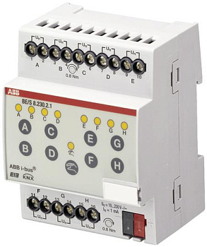 ABB KNX BE/S 8.230.2.1 Бинарный вход 8-х канальный 10-230В, BE/S 2CDG110093R0011
