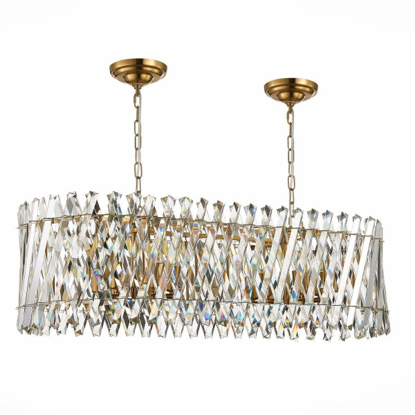ST Luce SL1170.303.12 Светильник подвесной Латунь/Прозрачный E14 12*40W ST Luce SL1170.303.12 Светильник подвесной Латунь/Прозрачный E14 12*40W