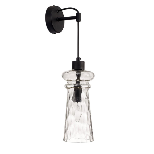 Odeon Light 4966/1W MODERN ODL23 301 матов.черный/прозрачный/металл/стекло Бра E14 1*40W PASTI