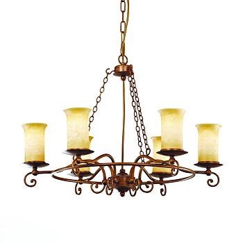 Evoluce SL122.303.06 Люстра подвесная Коричневый/Янтарный E14 6*60W