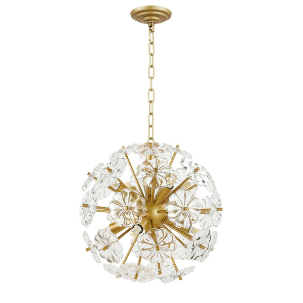 Купить Favourite 2620-8P подвесная люстра Каркас золотого цвета, декоративные элементы из прозрачного стекла