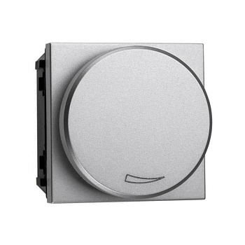 ABB Zenit Серебристый Механизм электрон. поворотного светорегулятора для регулируемых LEDi ламп, 2-100 Вт, 2-модуля 2CLA226030N1301