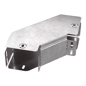 Промрукав Угол горизонтальный 90 градусов с крышкой Стандарт 100х80 PR16.0412