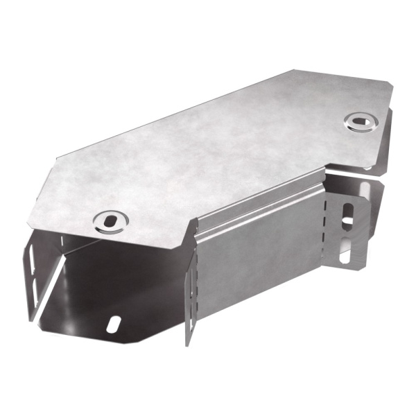 Промрукав Угол горизонтальный 90 градусов с крышкой Стандарт 100х80 PR16.0412