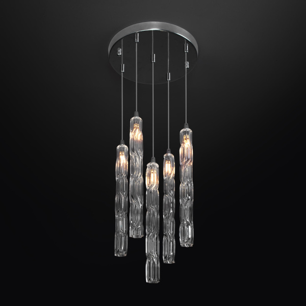 Купить Eurosvet Подвесной светильник со стеклянными плафонами 50381/5 хром a057391