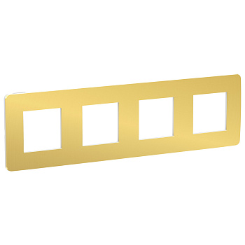 SE Unica Studio Золото/Белая Рамка 4-ная NU280859