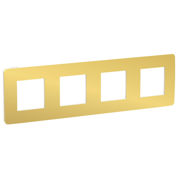 SE Unica Studio Золото/Белая Рамка 4-ная NU280859