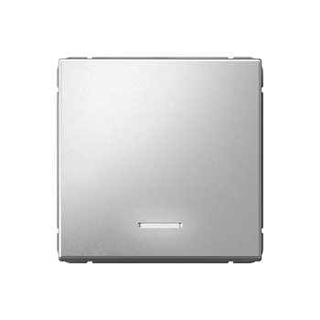 Systeme Electric ArtGallery Алюминий Выключатель 1-клавишный с подсветкой, сх.1а, 10АХ, механизм