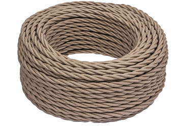 BIRONI Капучино матовый Витой провод 2*0,75 20м B1-422-716-20