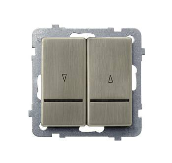 Ospel Sonata Медь (Новое серебро) Выключатель жалюзийный с подсветкой, без рамки ŁP-7RMS/m/44