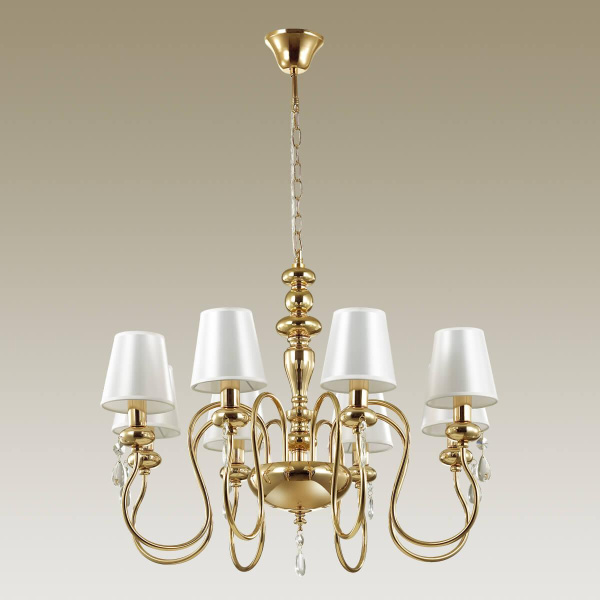 Купить Odeon Light 4723/8 ODL20 493 золотой/белый Люстра E14 8*40W 220V MEKI