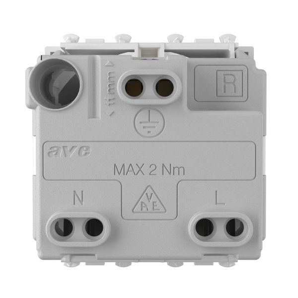 Купить DKC Розетка модульная, 2P+E, с з/ш, "Avanti", "Белое облако", 2 модуля