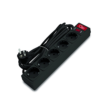 СОЮЗ Сетевой фильтр ПВС 3*0,75 3м черный премиум упаковка 1336.