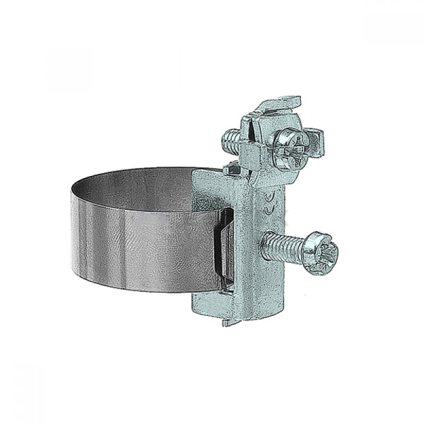 EZETEK Хомут заземления ленточный 20-165 мм, медь никелированная 91323