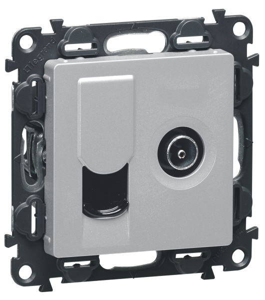 Купить Legrand Valena LIFE Алюм Накладка розетки TV-RJ45 754832