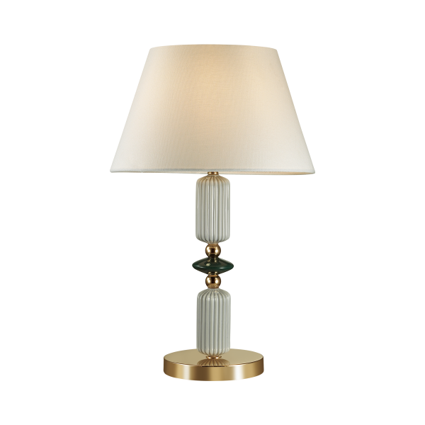Купить Odeon Light 4861/1TC CLASSIC ODL_EX22 41 золотой/раноцветн.керамика/абажур Настольная лампа E27 1*60W 4861/1TC CANDY