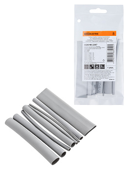 TDM Набор трубок термоусаживаемых, клеевых "Моноцвет-диапазон, серый" SQ0548-2307