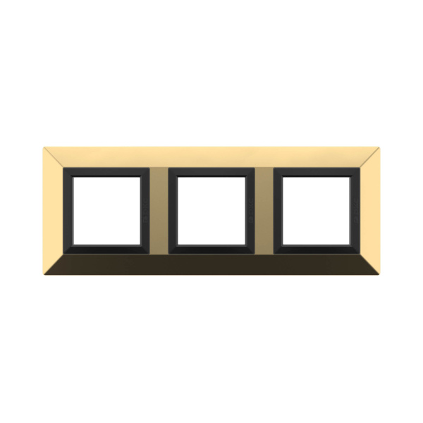 Купить DKC Рамка из металла, "Avanti", золотая, 3 поста (6 мод.)