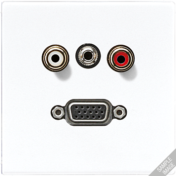 JUNG 2x Cinch Audio (RCA) / Stereo разъем (TRS 3.5 mm) / VGA, слоновая кость MALS1072