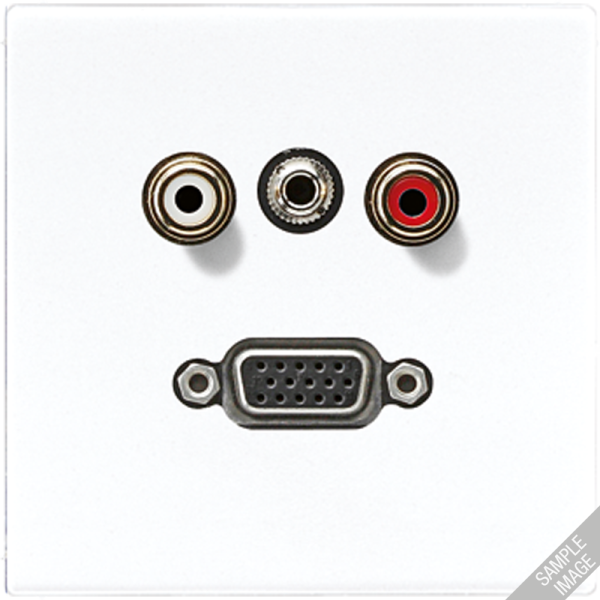 JUNG 2x Cinch Audio (RCA) / Stereo разъем (TRS 3.5 mm) / VGA, слоновая кость MALS1072