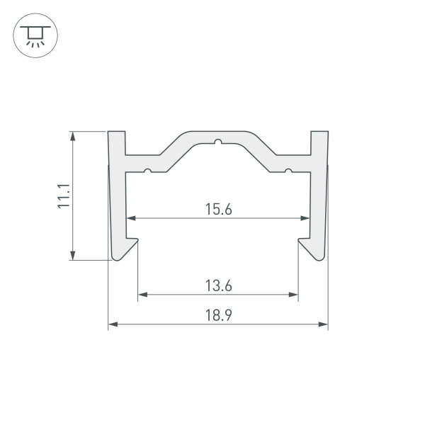 Купить Arlight Профиль пластиковый ARH-CH15-2000-PVC (Пластик) 027091