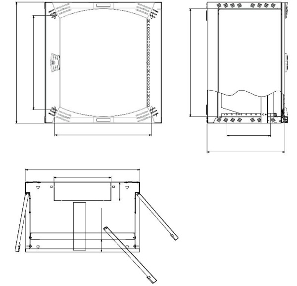 Купить SE Actassi Шкаф OPB 19" 6U 600x400 поворотная рама NSYOPB6U4P