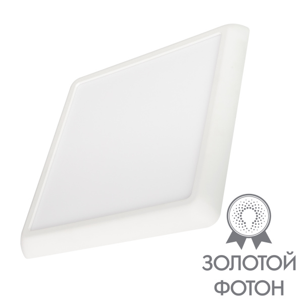 Arlight Светильник CL-FIOKK-S220x220-18W Day4000-MIX (WH, 120 deg, 230V) (IP44 Пластик, 3 года) 034471