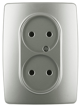 ЭРА 12-2107-15 Розетка 2X2P, 16A-250В, IP20, 12, Перламутр
