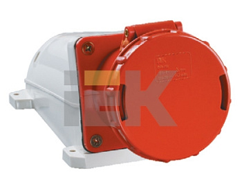 IEK Розетка 133 стационарная 2Р+РЕ 63А 220В IP54 арт.PSR11-063-4