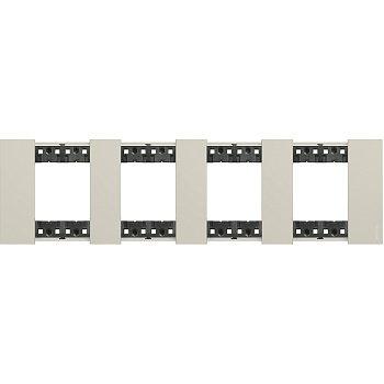 BT Living now Песочный Рамка немецкий стандарт 4 поста (2+2+2+2 мод) KA4802M4KM