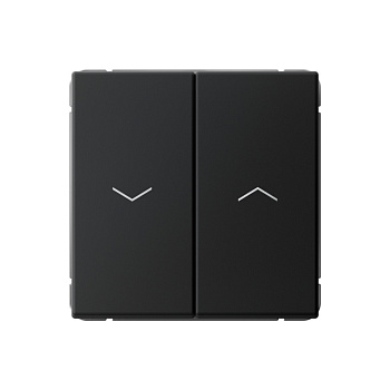 Systeme Electric ArtGallery Карбон Выключатель 2-клавишный для жалюзи, 2х сх.4, 10А, механизм