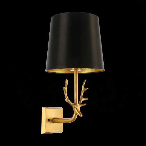 Купить ST Luce SL1123.201.01 Светильник настенный Латунь/Черный, Золото E14 1*40W