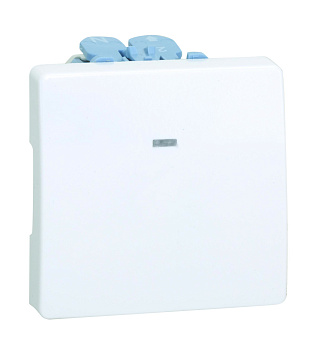 Simon 27 Мех Белый Выключатель однополюсный с контрольной подсветкой, 10А 250В 27102-65