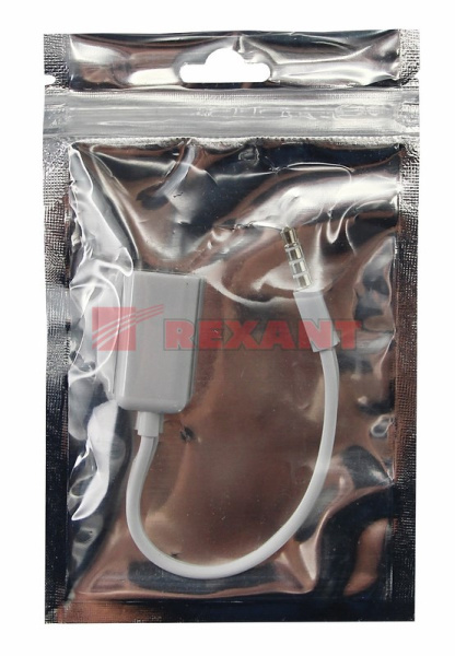 Купить Аудио разветвитель штекер 3,5 мм на 2 белый Rexant 18-1102