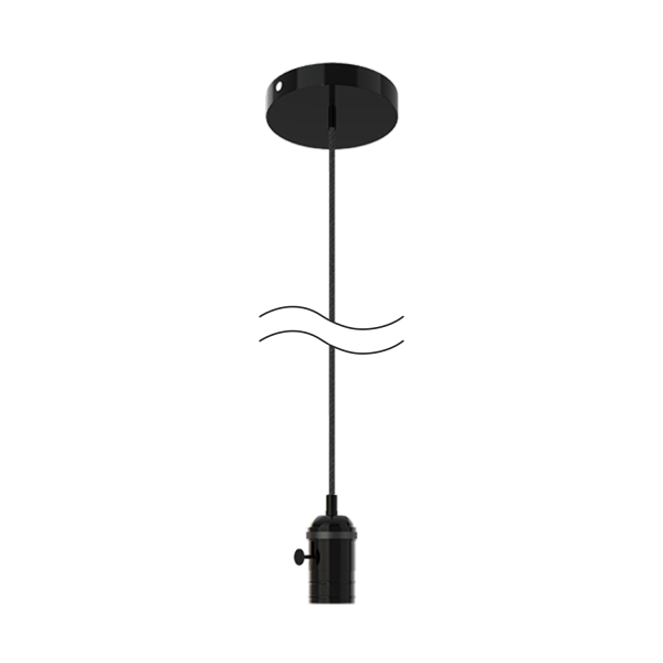 Купить Gauss Светильник подвесной PL041 черный E27, 1 м, 1/40